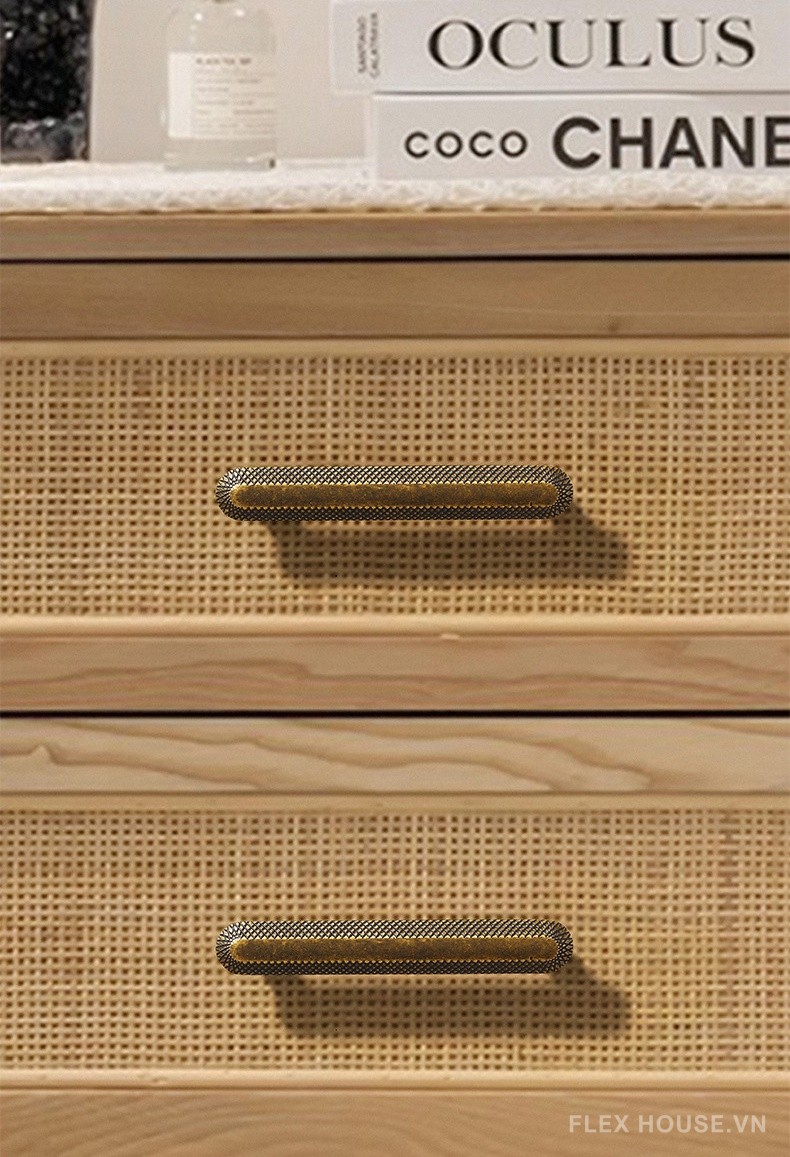 Tay nắm tủ hợp kim Retro họa tiết kẻ ô CH7051 5
