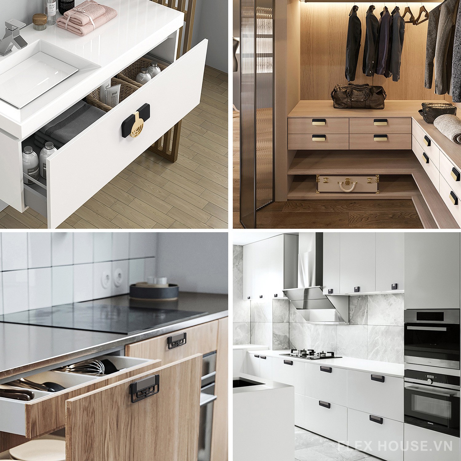 Tay nắm tủ hợp kim kẽm nắp lật sang trọng CH6343 8