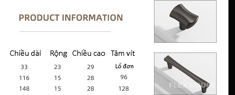 Tay nắm tủ hợp kim kiểu Mỹ hiện đại tối giản CH6989 13
