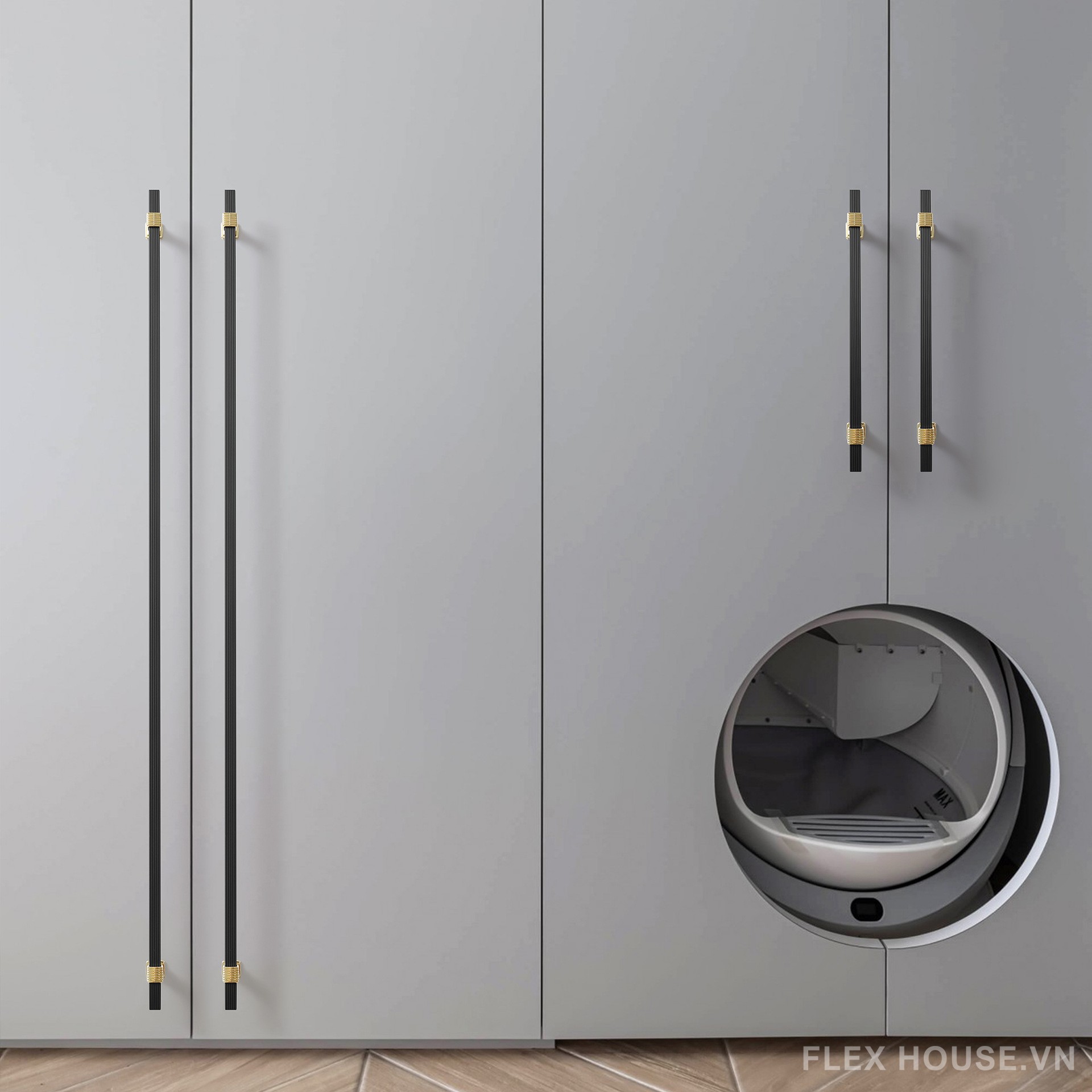 Tay nắm tủ hợp kim nhôm hiện đại kiểu Mỹ CH6086 11