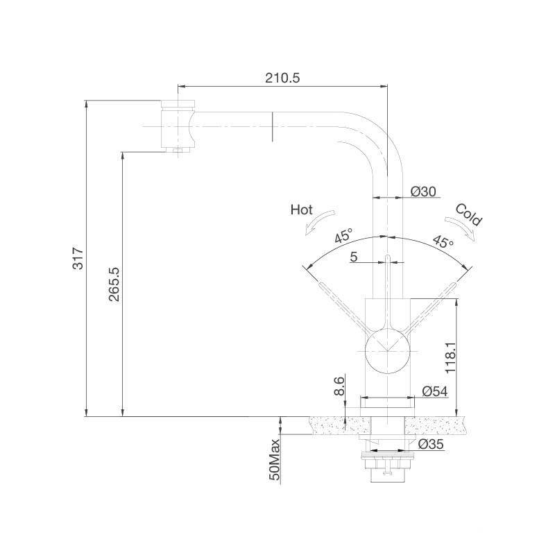 Vòi rửa chén Inox 304 dây rút tiện lợi Malloca K066-PO 9