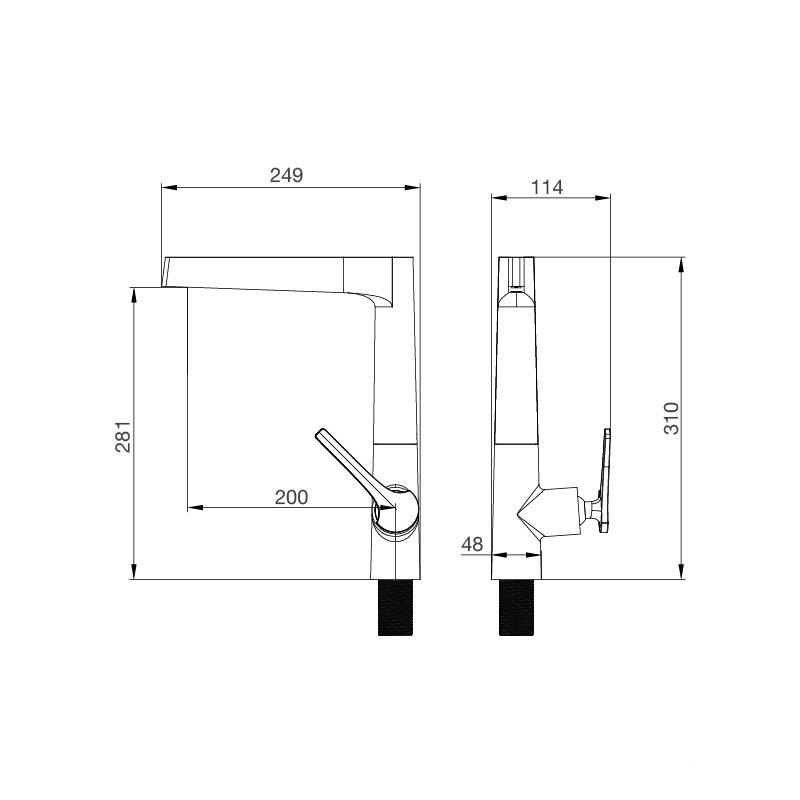 Vòi rửa chén nóng lạnh Malloca sang trọng K295BS 9