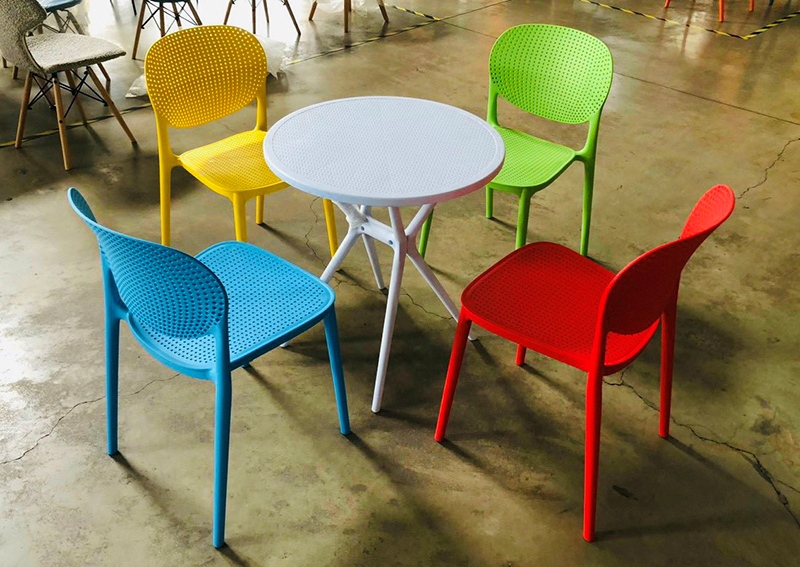 Bàn cà phê ngoài trời mặt tròn hiện đại ST3025