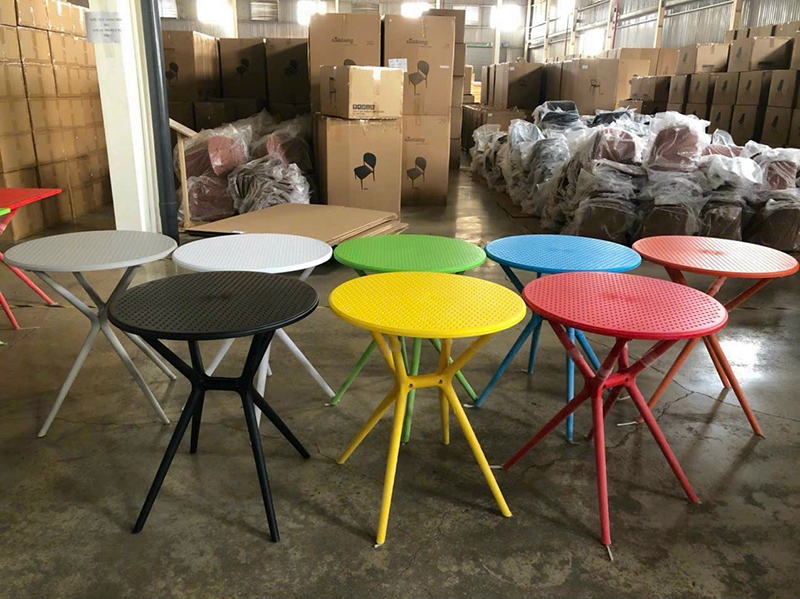 Bàn cà phê ngoài trời mặt tròn hiện đại ST3025