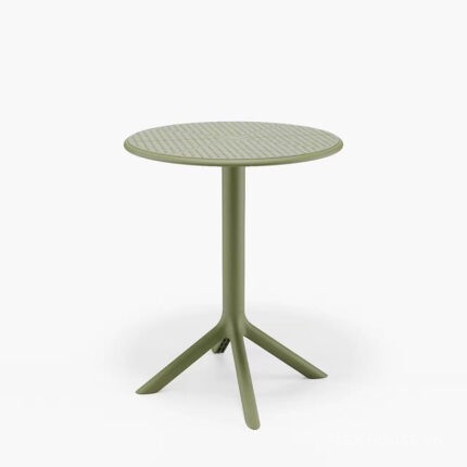 Bàn cafe tròn bằng nhựa quán ăn sân vườn STA809