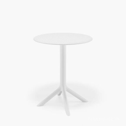 Bàn cafe tròn bằng nhựa quán ăn sân vườn STA809