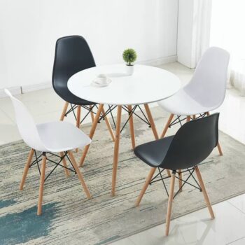 Bàn gỗ hình tròn cao 75cm nghệ thuật tinh tế ST1542A