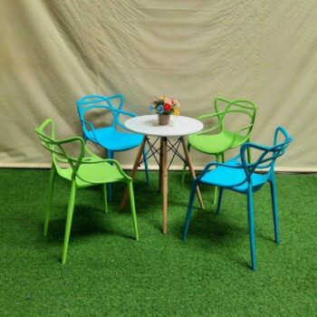 Bàn gỗ hình tròn cao 75cm nghệ thuật tinh tế ST1542A