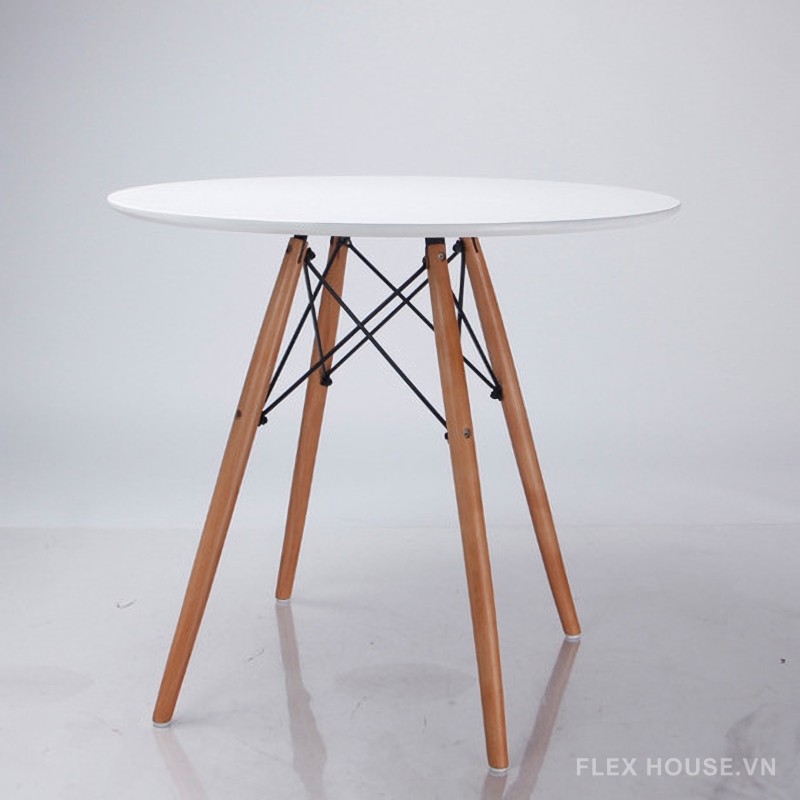 Bàn gỗ hình tròn cao 75cm nghệ thuật tinh tế ST1542A