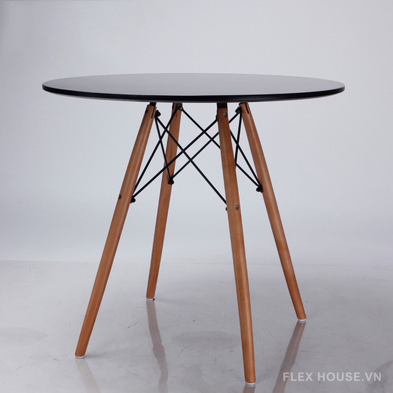 Bàn gỗ hình tròn cao 75cm nghệ thuật tinh tế ST1542A