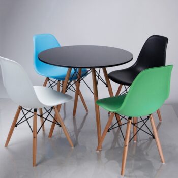 Bàn gỗ hình tròn cao 75cm nghệ thuật tinh tế ST1542A
