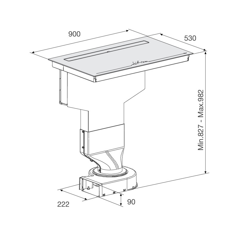 Bếp 4 từ kết hợp máy hút Malloca HIH-904 SLIM