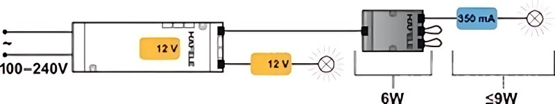 Bộ chuyển đổi 12V sang 350MA Hafele 833.80.912 - Ảnh minh họa 2