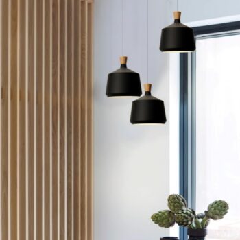 Đèn thả trần trang trí nhiều màu đuôi gỗ tinh tế HL6171
