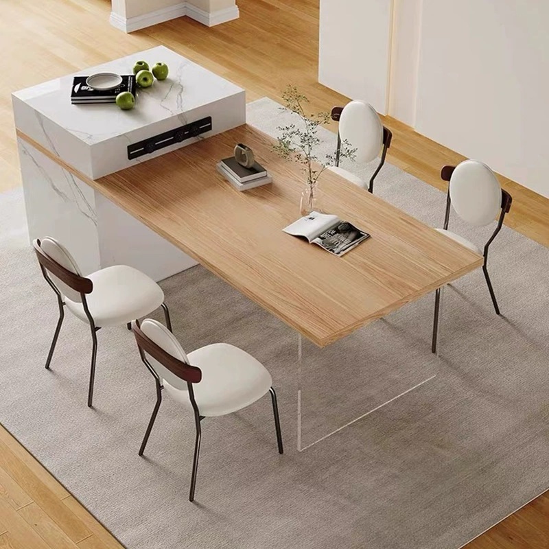 Ghế da decor tựa lưng gỗ cao cấp LXY6517