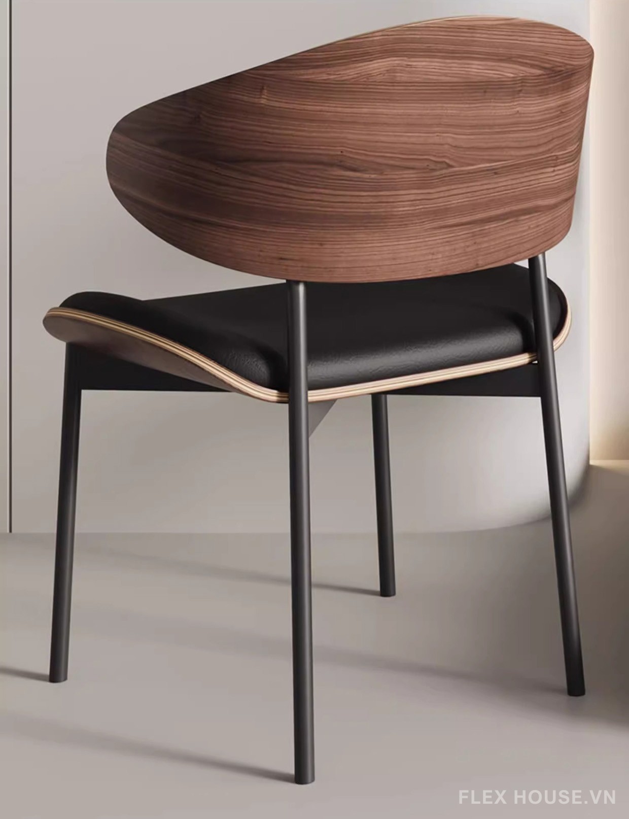 Ghế da ốp gỗ decor sang trọng LXY6280