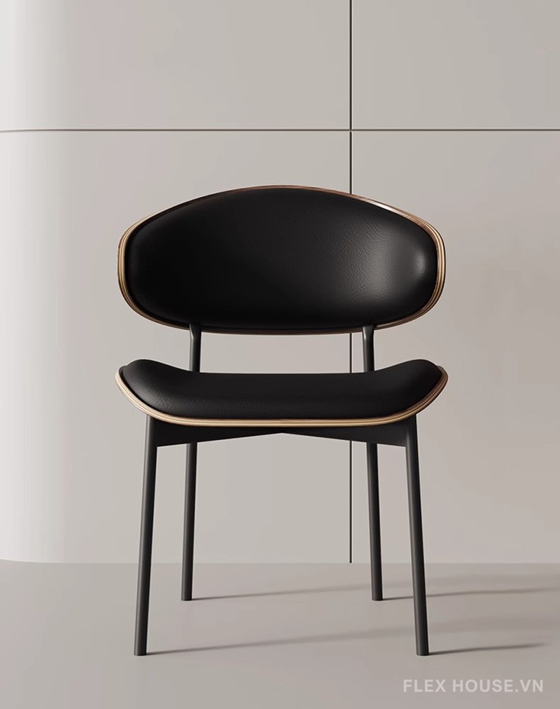 Ghế da ốp gỗ decor sang trọng LXY6280