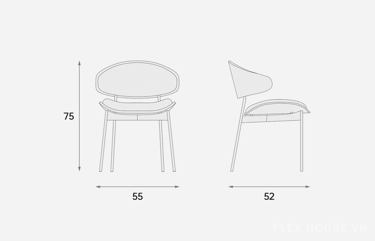 Ghế da ốp gỗ decor sang trọng LXY6280