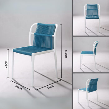 Ghế tựa lưng khung nhựa dây đan sáng tạo ST3038