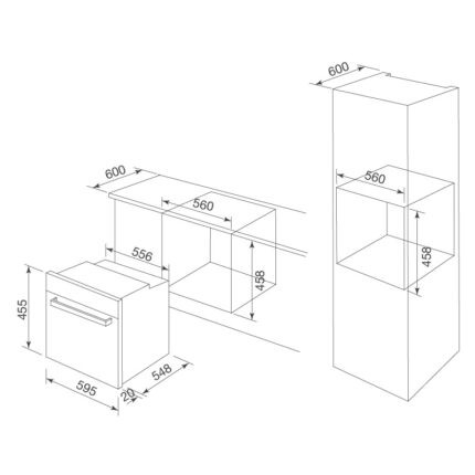 Lò nướng âm tủ kết hợp vi sóng Malloca MW-944TF