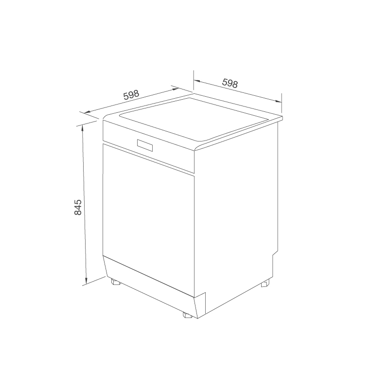 Máy rửa chén độc lập Malloca MDW14-BS10TFT