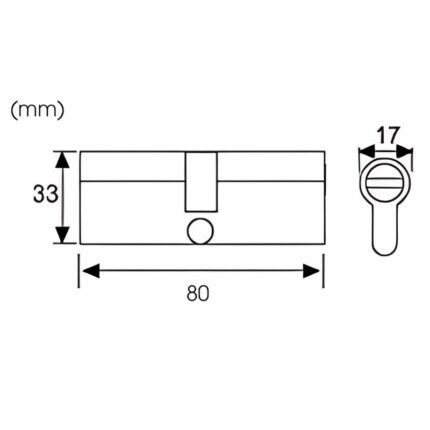 Ruột khóa cửa thông phòng 2 đầu chìa Taura DL-LS002