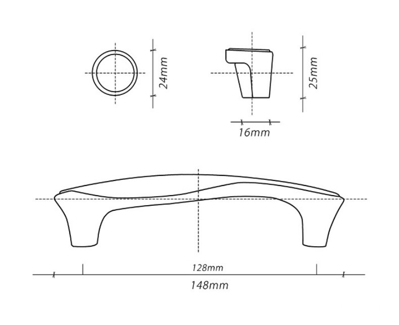 Tay nắm tủ hợp kim kẽm decor cách điệu CH6826