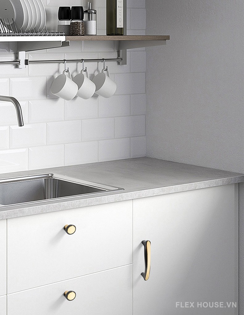 Tay nắm tủ hợp kim kẽm decor cách điệu CH6826