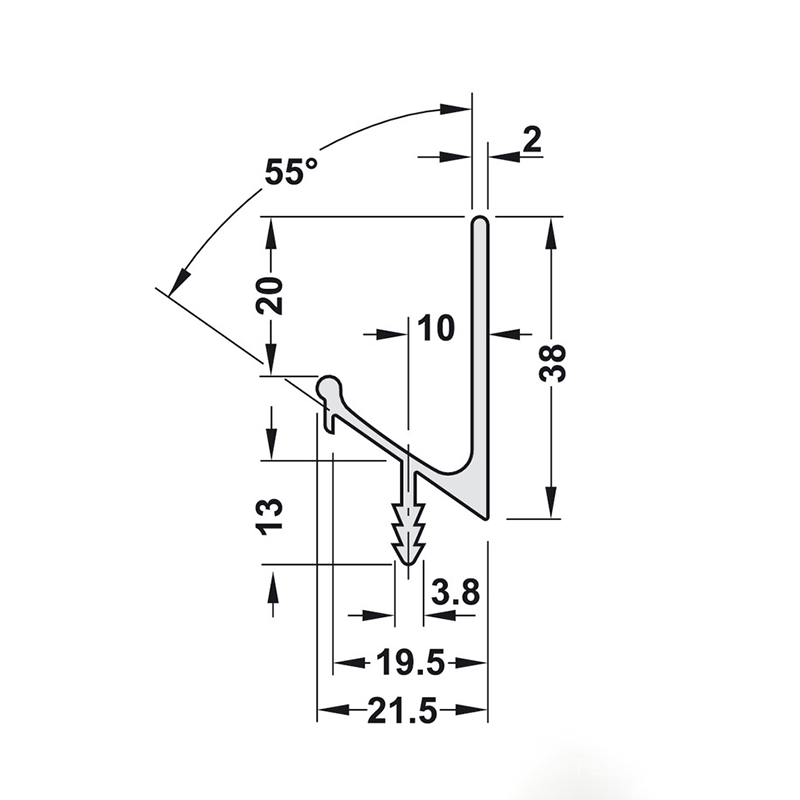 Tay nắm dạng thanh nhôm 2500mm Hafele 126.35.925