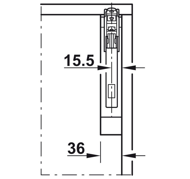 Tay nâng giữ Free flap 3.15 Hafele 372.91.411