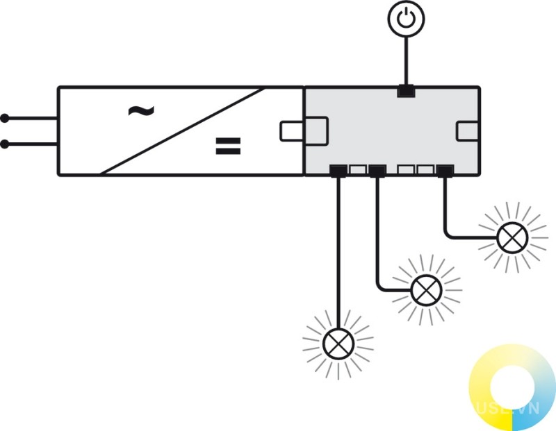 Bộ chia 6 cổng Loox 5 24V 120W Hafele 833.77.832