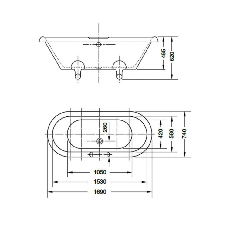 Bồn tắm Victoria 1690 Hafele 588.55.650 4