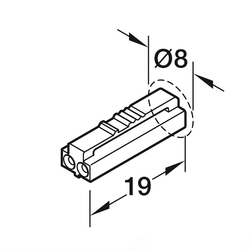 Cảm biến chuyển động cho thanh dẫn đèn 24V Hafele 833.89.254 5