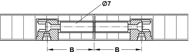 Chốt đôi lỗ khoan B34mm Hafele 262.28.786 5