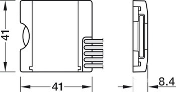 Công tắc Connect gắn tường dùng pin Hafele 850.00.047 5