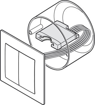Công tắc Connect gắn tường dùng pin Hafele 850.00.047 4