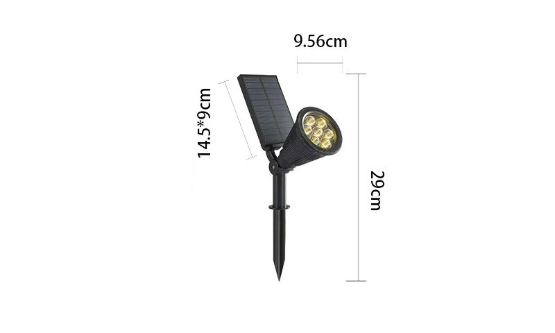 Đèn cắm cỏ hình chóp năng lượng mặt trời WK7723