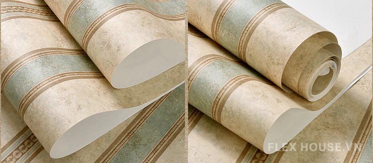 Giấy dán tường tự dính họa tiết sọc Vintage RMT6791 7