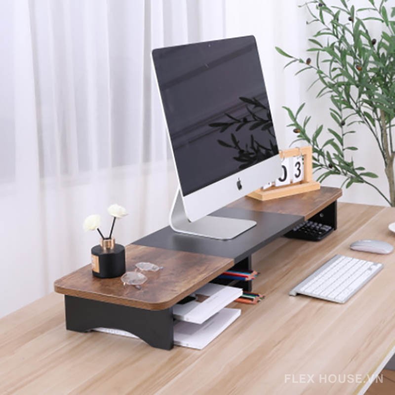 Kệ để màn hình máy tính bằng gỗ cao cấp MH8438 11