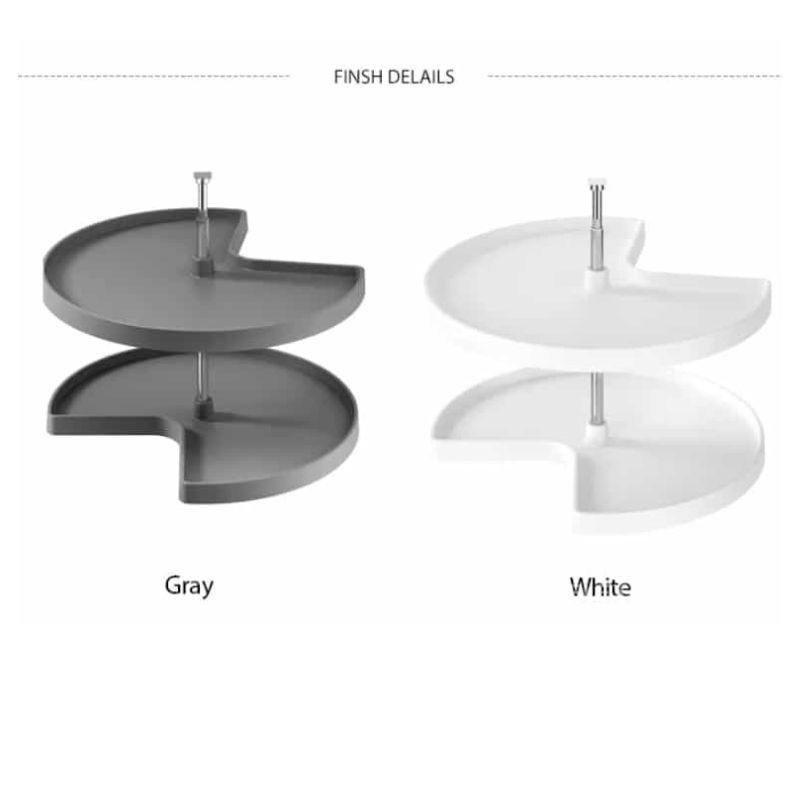 Mâm để đồ 3/4 góc tủ bếp xoay 360 độ Taura CK009-WH