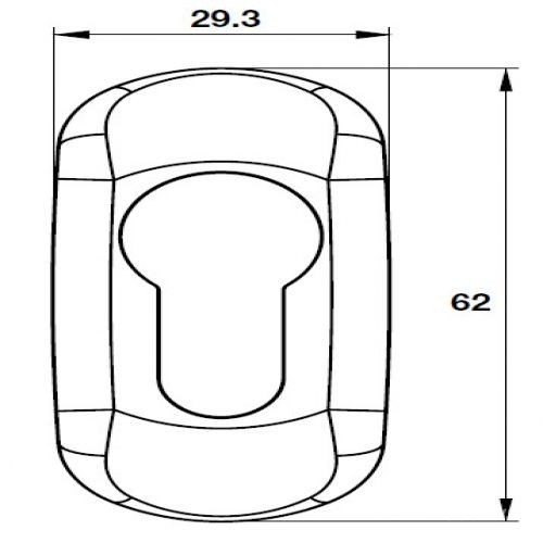 Nắp che ruột khóa Oval màu đen Hafele 905.80.538 3