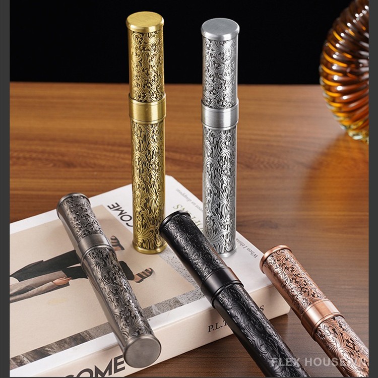 Ống đựng cigar chống nước chạm khắc hoa văn YF612 8