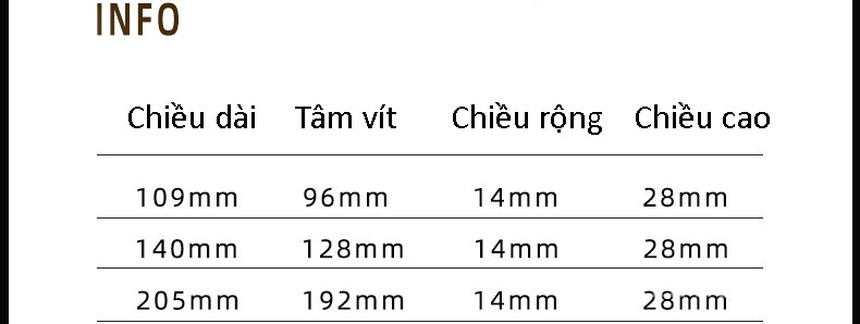 Tay cầm tủ bếp hợp kim hiện đại kiểu Minimalism CH6088 12