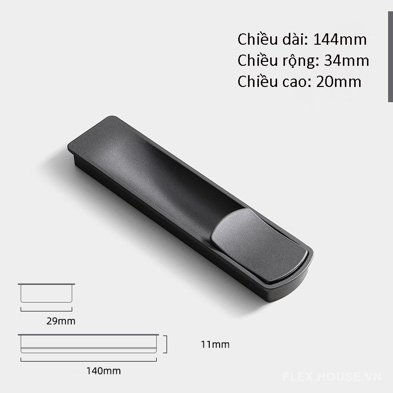 Tay nắm âm tủ áo hợp kim kẽm hiện đại CH7525 8