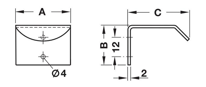 Tay nắm hộc tủ inox kiểu móc kéo Hafele 100.57.000 4