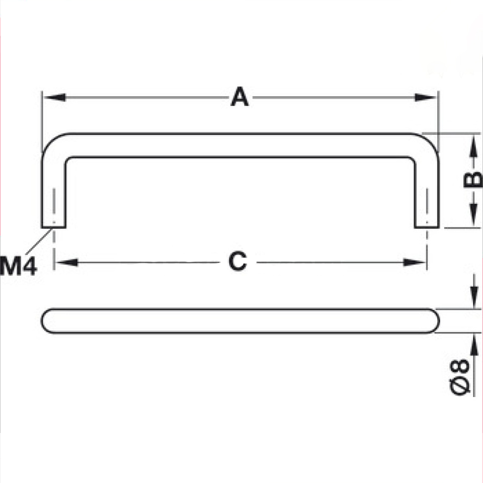 Tay nắm tủ quần áo Hafele 116.10.064 4
