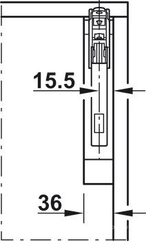 Tay nâng Free Flap 1.7 loại B Hafele 372.91.407