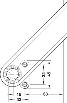 Tay nâng Free Flap H 1.5 loại B Hafele