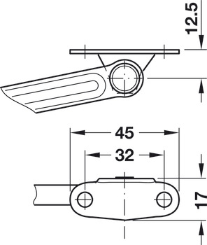 Tay nâng Free Flap H 1.5 loại B Hafele