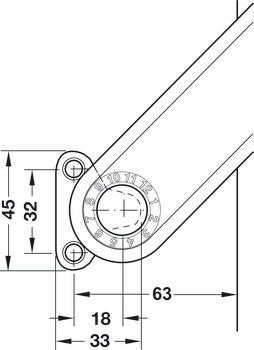 Tay nâng Free Flap H 1.5 loại C Hafele 372.39.620